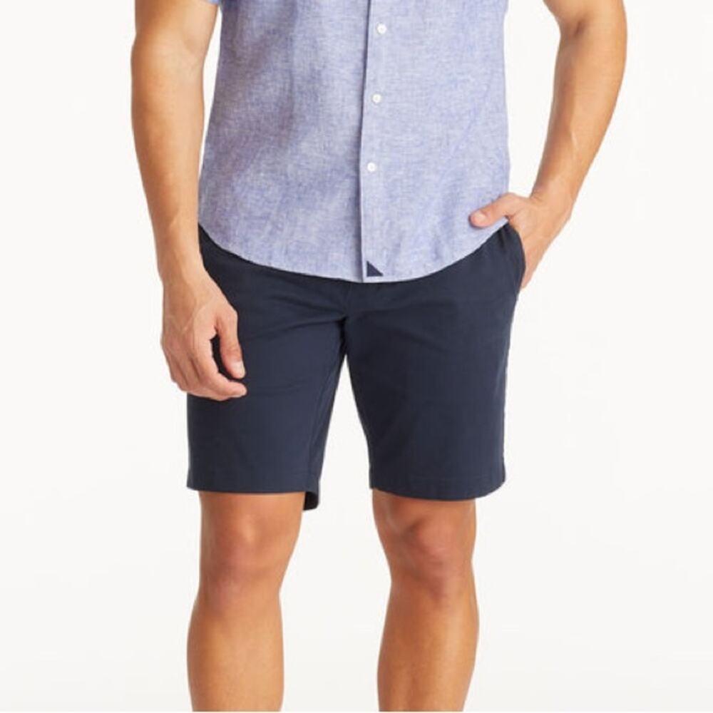 Untuckit St Vincent 9” Chino Shorts Cotton Navy Blue Size 40